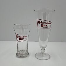 Two Vtg. Griesedieck Bros. Glasses - 7.5 