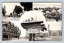RPPC Southampton United Kingdom Tudor House Royal Pier Memorial Vintage Postcard picture