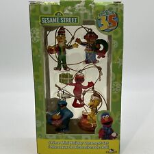 2004 Sesame Street - Kurt S. Adler 5 Piece Mini Holiday Christmas Ornament Set picture