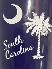 South Carolina palmetto tree and moon - blue - ceramic coffee mug - Never Used picture