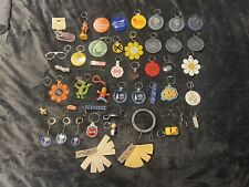 #15 VINTAGE KEYCHAIN LOT OF 46 KEY CHAINS FOBS ADVERTISING ADDRESS BOOK GOLF  picture