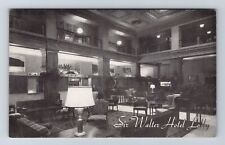 Raleigh NC-North Carolina, Sir Walter Hotel Lobby Advertising, Vintage Postcard picture