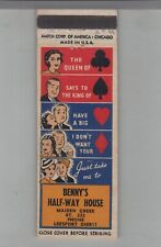 Matchbook Cover Benny's Half-Way House Leesport picture