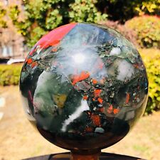 7.87LB Natural Beautiful African blood stone Quartz Crystal Sphere Heals 870 picture