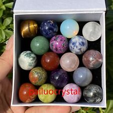 18pcs Wholesale Natural Mixed Ball Quartz Crystal Sphere Reiki Healing 20mm+ box picture