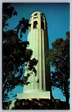Coit Tower on Telegraph Hill San Francisco California VTG Postcard—Plastichrome picture