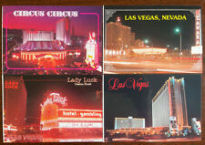 Vintage NOS 1991 RPPC Postcards Travel Souvenir Las Vegas NV Set of 4 Color EUC picture