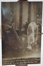 Vintage Real Photo Postcard Postmarked 1912 Gushing Well Omro Wisconsin picture
