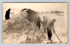 Gaylord MI-Michigan, RPPC, Digging Out Of A Snowstorm, Antique, Vintage Postcard picture