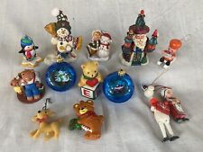 Vintage Mixed Material Christmas Ornaments-decorations Lot Of 13 picture