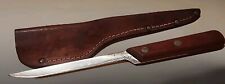 VINTAGE 1960'S - 70'S OLSEN O.K. BRAND MUCC FILLET KNIFE W/ LEATHER SHEATH RARE picture