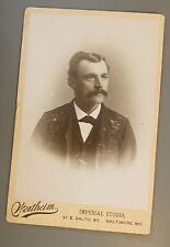 1884-86 MLB Baltimore Oriole Bill Traffley Baseball Cabinet Card Des Moines Iowa picture