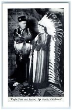 c1950's Eagle Chief Squaw Philips Ranch Woolaroc Oklahoma OK Vintage Postcard picture