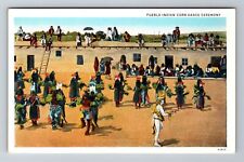 Santa Fe NM-New Mexico, Pueblo Indian Corn Dance Ceremony, Vintage Postcard picture