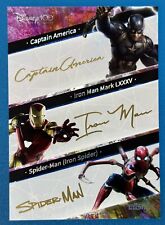 2023 Kakawow Disney 100 Captain America Spider Man Iron Man Triple Auto 8/10 SSP picture