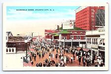 Postcard Boardwalk Scene in Atlantic City New Jersey NJ picture