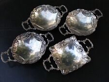 Lot of 4 Vintage Silver Plated Ornate Footed Decorative Dishes - TWO'S CO/INDIA picture