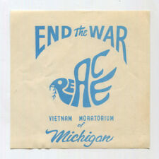 Scarce  1969  Vietnam War Moratorium of Michigan  Peace  Protest  Cause  Sticker picture