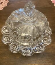 EAPG Covered Butter Dish Riverside Glass Works Snail State Series Pattern 1880s picture