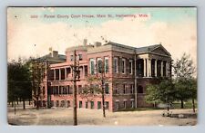 Hattiesburg MS-Mississippi, Forest County Courthouse, Vintage c1908 Postcard picture
