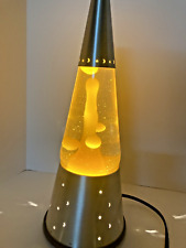 Vintage Lava Lite Wizard Lava Lamp With   Stars And Moon Patterned Silver Base picture