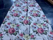 1930's Shabby Chic Victorian GLAM ROSES Vintage Fabric Drape Curtain Upholstery picture