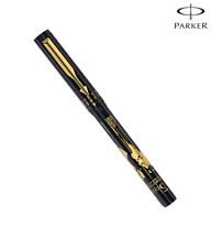 Parker Vector Time Check GT Roller Ball Pen Black Body Blue Ink Gold Trim RB New picture