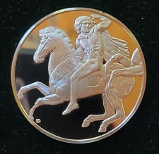 Franklin Mint 66g Sterling Silver Greatest Masterpieces HORSEMAN #30 Art Coin picture