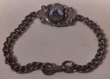 Vintage Disneyland Sleeping Beauty Castle Souvenir Charm Bracelet picture