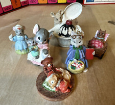 Lot of 6 Vintage Miniature Mice Figurines, Russ Berrie & Others, Tallest 2.75