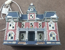 1998 Dickens Collectables Towne Series Porcelain Town Home / School With Trees picture