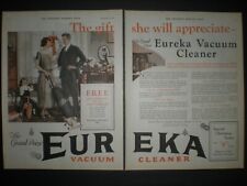 1924 CHILD GETS TOY DAD GOLF CLUBS MOM EUREKA VACUUM CLEANER XMAS art print ad picture