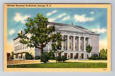Raleigh NC-North Carolina, Raleigh Memorial Auditorium Vintage Souvenir Postcard picture