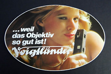 Promotional Stickers Voigtländer Because The Lens So Well Is Photo Girl 70er+ picture