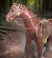 Antique/ Vintage Leather Horse Figurine Statue Sculpture Equine Saddle 8
