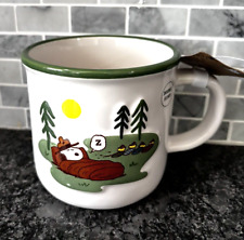 Rae Dunn Snoopy Beagle Scouts 50th Anniversary HAPPY CAMPER Double Sided Mug NEW picture