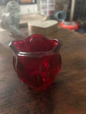 vintage all’asta ruby red candle holder beautiful condition very pretty picture