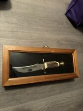 ULTRA RARE - CASE XX WHOLESALER GIFT KODIAK BOWIE KNIFE BURNT STAG WITH DISPLAY picture