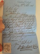 Antique Dockhead Distillers Receipts Letters  By William Jackson Dated 1861 picture