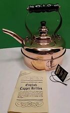 Vintage Simplex Solid Copper Whistling Tea Kettle From England - 1.9 Quart. picture