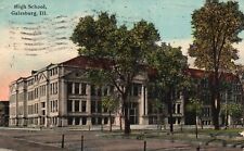 Postcard IL Galesburg Illinois High School Posted 1911 DB Vintage PC H4124 picture