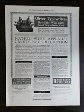 Vintage 1917 Oliver Typewriters Full Page Original Ad 222 picture