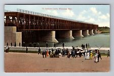 Winnipeg-Manitoba, St. Andrews Locks, Antique Vintage Souvenir Postcard picture