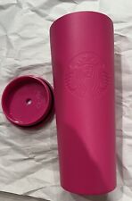 Starbucks Barbie Pink Tumbler with Lid No Straw 24oz picture