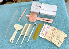 Vtg Stanley Home Products combs, memo pads, manicure tool, brush, and more lot picture