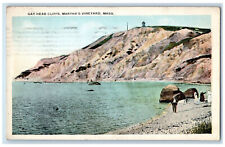 c1930's Gay Head Cliffs Martha's Vineyard Massachusetts MA Vintage Postcard picture