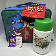 Vintage Tarzan Lunchbox Thermos Disney 1999 Soft Blue New With Tags Stained picture