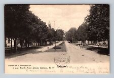 Geneva NY-New York, North Main Street Scenic View, Vintage c1907 Postcard picture
