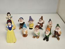 Vintage Walt Disney Snow White & the Seven Dwarfs Porcelain Figurines Japan Lot picture