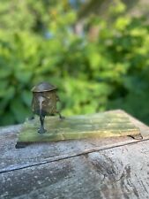 Stunning and RARE Antique Brass and Marble Inkwell picture